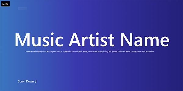 Music Artist Theme Demo Website