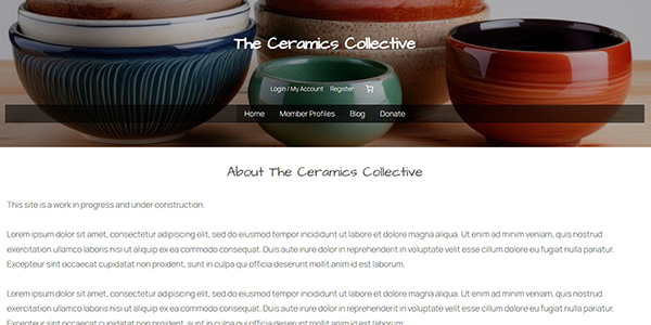 The Ceramics Collective Wordpress Website